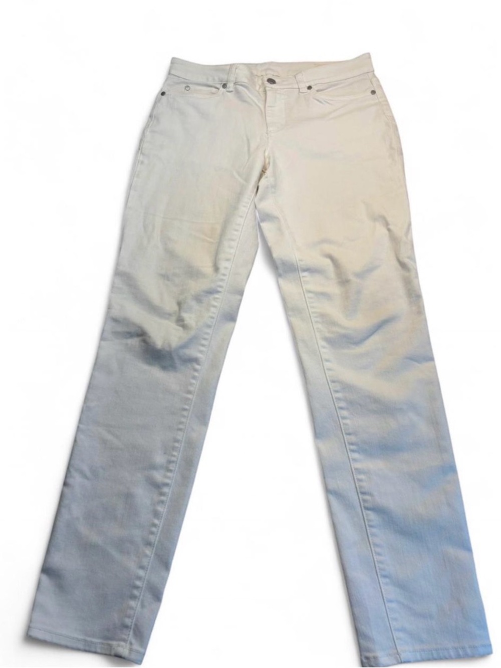 Vince Camuto White Straight-Leg Jeans